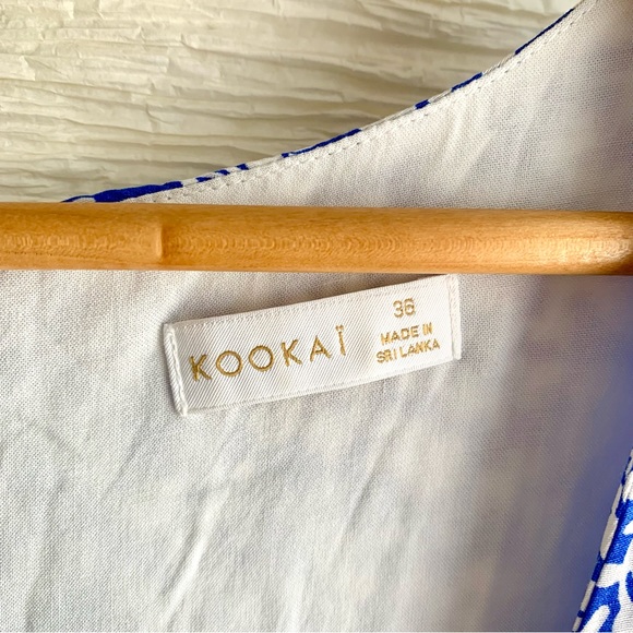 KOOKAI - Blue & White Floral Fitted Mini Summer Dress - Size 36 (Aus Size 8) - Picture 7 of 7